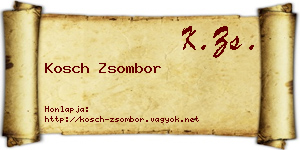 Kosch Zsombor névjegykártya